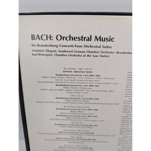 Bach Four Records Complete Orchestral Music Sine Qua Non Productions SQN-157/4 - Picture 8 of 9